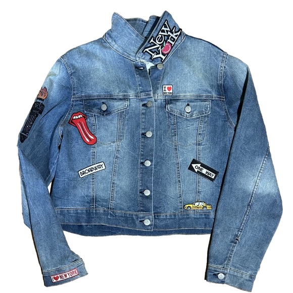 Custom Made New York City Denim Jean Jacket by Diamonds and Filth - Picture 3 of 3